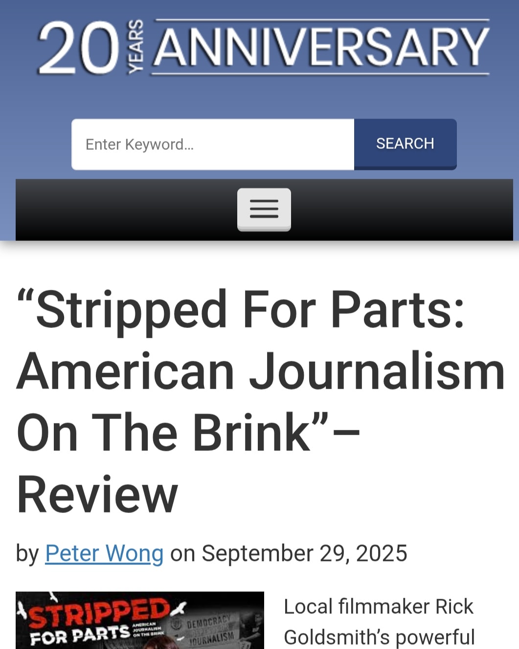 BeyondChron – Review of “Stripped For Parts: American Journalism On The&nbsp;Brink”