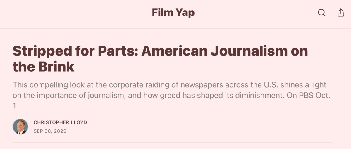 Film Yap – Review of Stripped for&nbsp;Parts