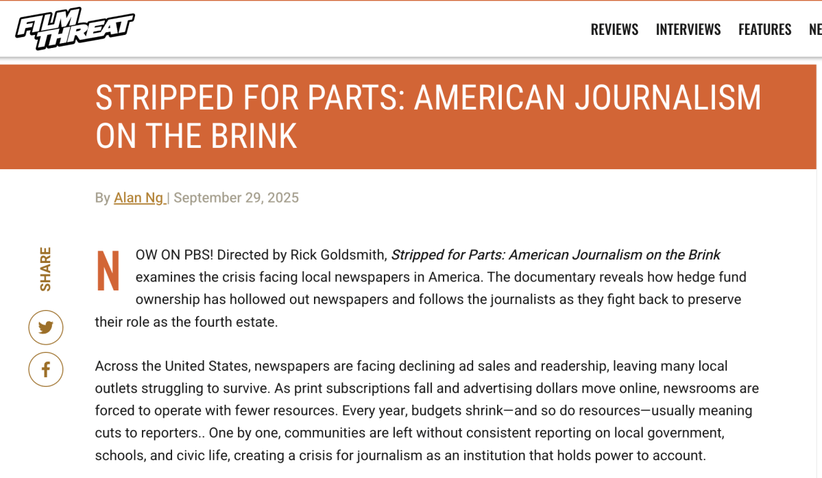 Film Threat – Review of Stripped for&nbsp;Parts