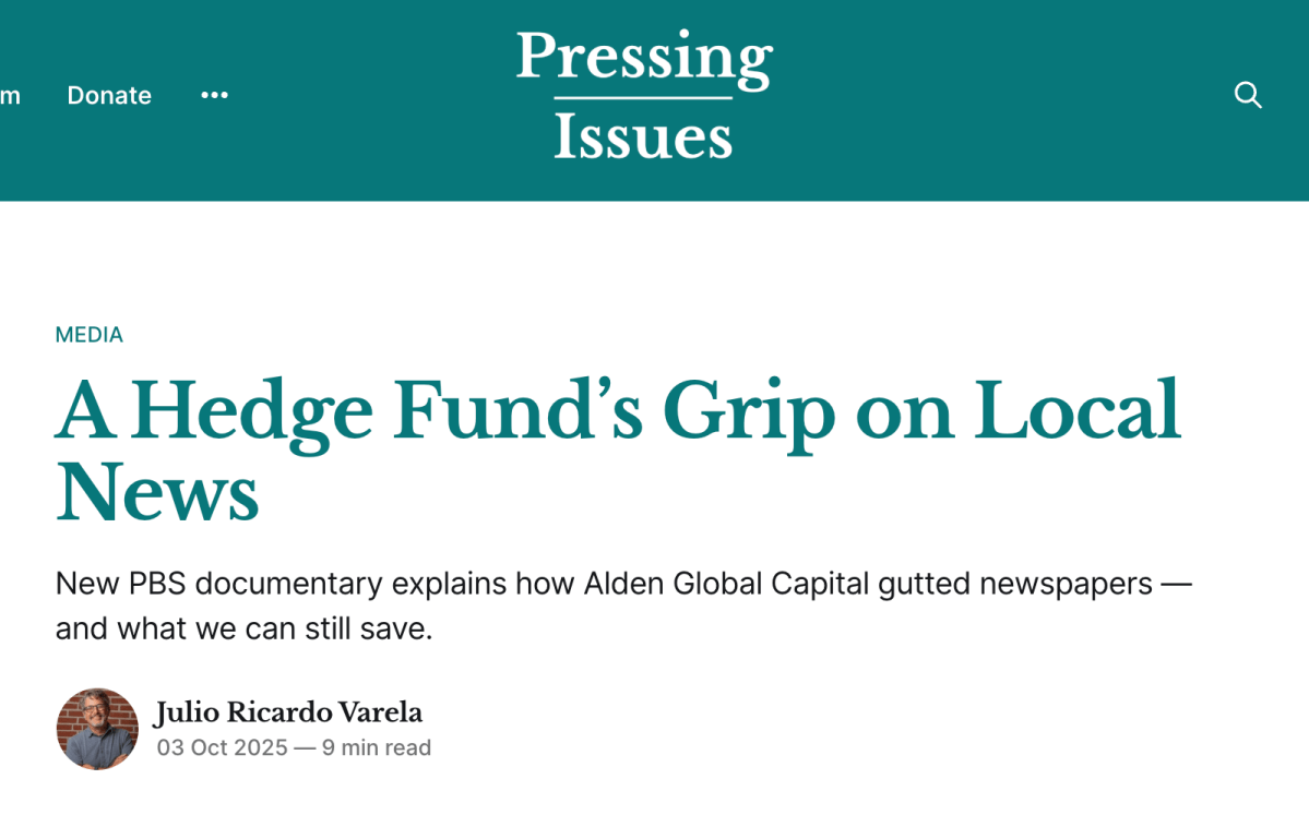 Pressing Issues – A Hedge Fund’s Grip on Local&nbsp;News